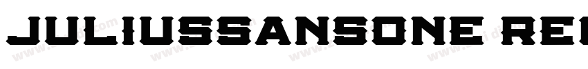 JuliusSansOne Regula字体转换